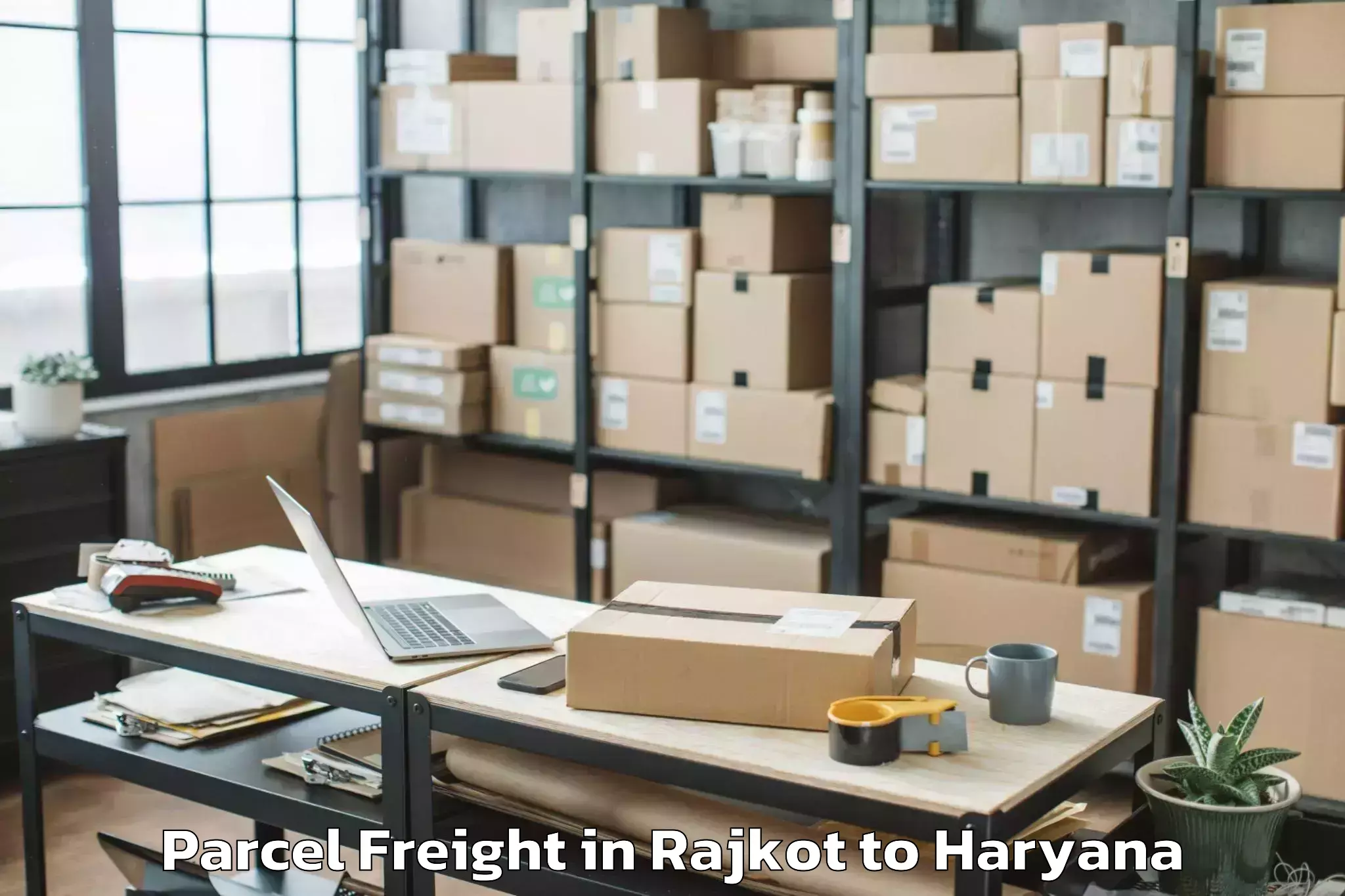 Easy Rajkot to Palwal Parcel Freight Booking